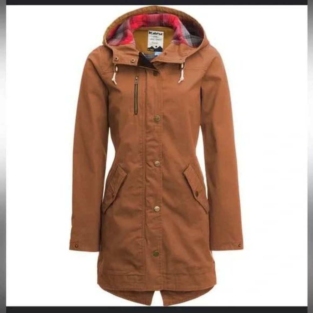 Kavu‎ Sundowner Canvas Cotton Plaid Lined Work Chore Ranch Coat Jacket Size XS
